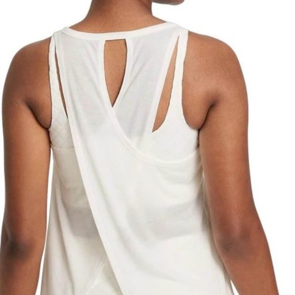 BRAND NEW women Nike nike yoga crossback white tank top size L - Picture 2 of 8